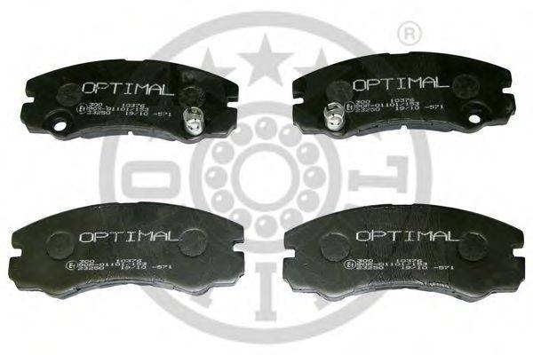 Комплект тормозных колодок, дисковый тормоз OPTIMAL 10376