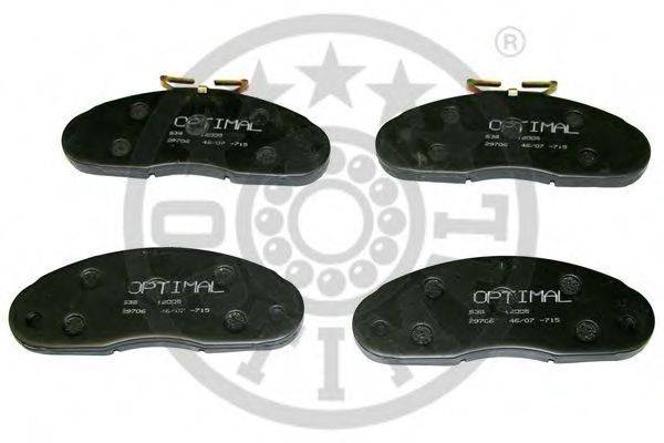 Комплект тормозных колодок, дисковый тормоз OPTIMAL 12005