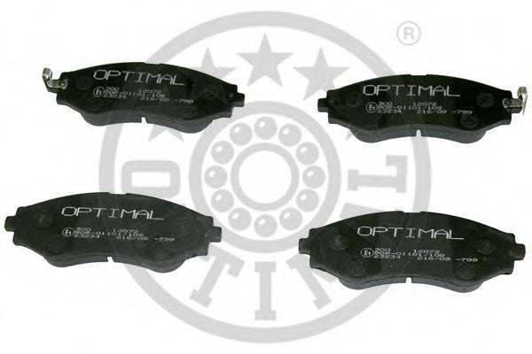 Комплект тормозных колодок, дисковый тормоз OPTIMAL 12072