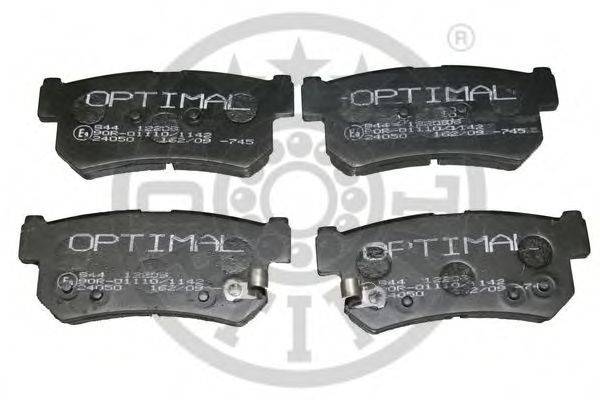 Комплект тормозных колодок, дисковый тормоз OPTIMAL 12209