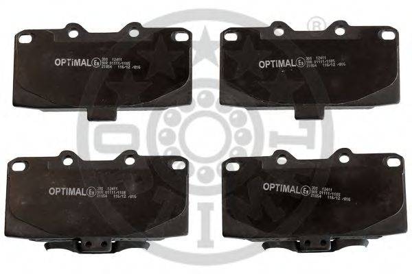 Комплект тормозных колодок, дисковый тормоз OPTIMAL 12411