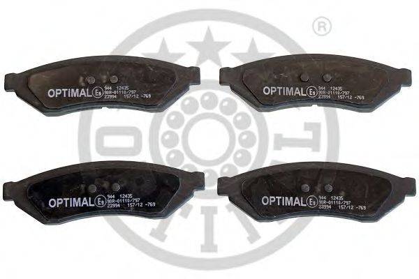 Комплект тормозных колодок, дисковый тормоз OPTIMAL 12435