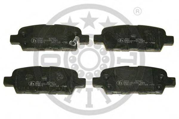 Комплект тормозных колодок, дисковый тормоз OPTIMAL 87601