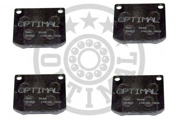 Комплект тормозных колодок, дисковый тормоз OPTIMAL 9168