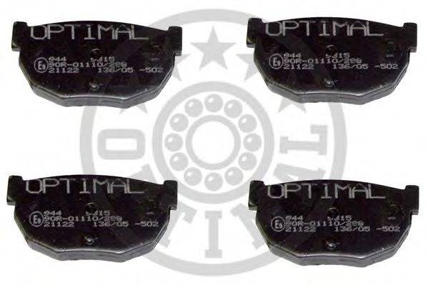 Комплект тормозных колодок, дисковый тормоз OPTIMAL 9315