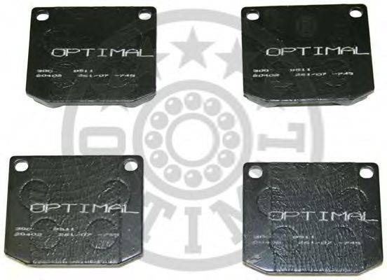 Комплект тормозных колодок, дисковый тормоз OPTIMAL 9511