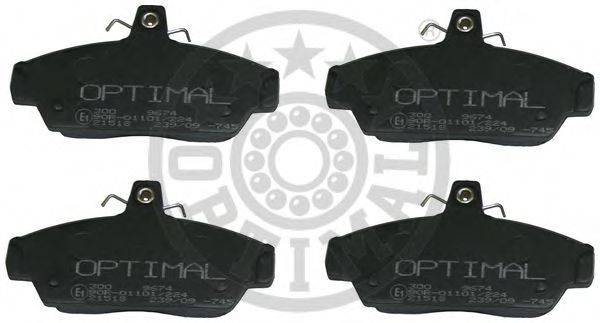OPTIMAL 9674 Комплект тормозных колодок, дисковый тормоз