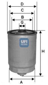 UFI 2444100 Топливный фильтр