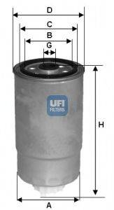 Топливный фильтр UFI 24.H2O.03