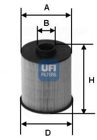 UFI 2600600 Топливный фильтр