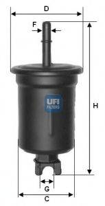 Топливный фильтр UFI 31.548.00