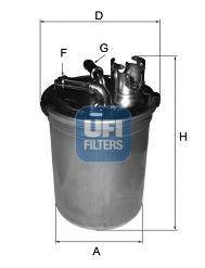 UFI 2445100 Топливный фильтр