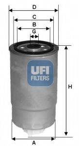 UFI 2452801 Топливный фильтр