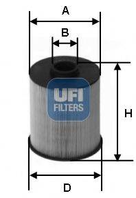 Топливный фильтр UFI 26.077.00