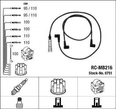 Комплект проводов зажигания NGK 0751