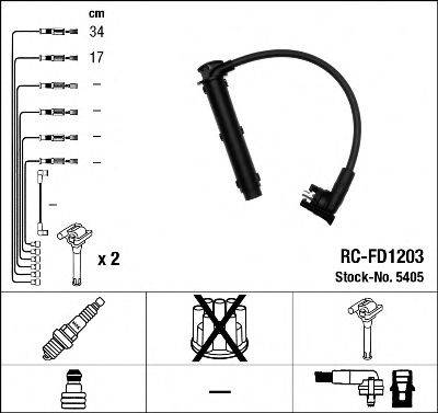 NGK 5405 Комплект дротів запалення