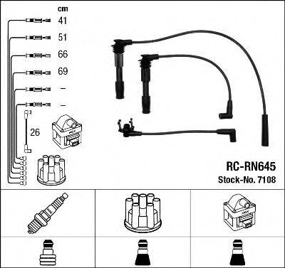 Комплект проводов зажигания NGK 7108