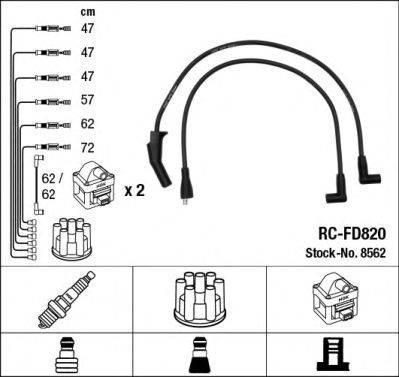 NGK 8562 Комплект проводов зажигания