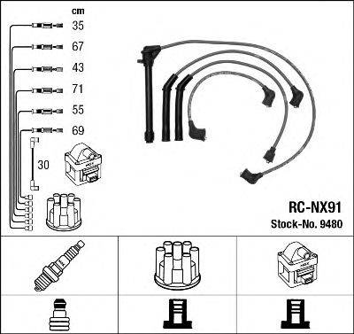 NGK 9480 Комплект дротів запалення