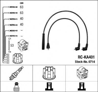 Комплект дротів запалення NGK 0714
