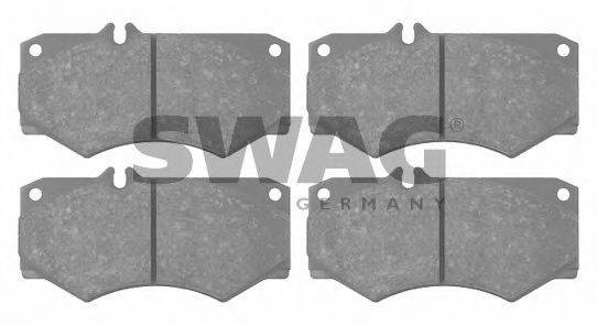 Комплект тормозных колодок, дисковый тормоз SWAG 10 91 6033