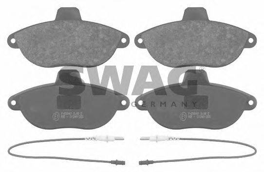 SWAG 62916225 Комплект тормозных колодок, дисковый тормоз