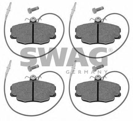 Комплект тормозных колодок, дисковый тормоз SWAG 64 91 6369