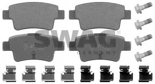 SWAG 70916880 Комплект тормозных колодок, дисковый тормоз