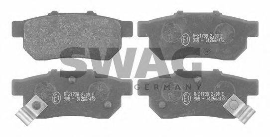Комплект тормозных колодок, дисковый тормоз SWAG 85 91 6301