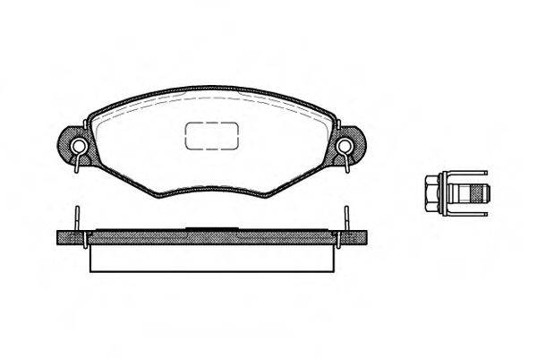 Комплект тормозных колодок, дисковый тормоз REMSA 0643.10