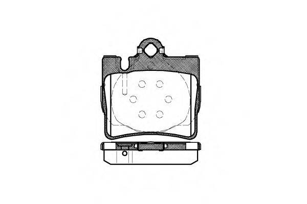 Комплект тормозных колодок, дисковый тормоз REMSA 0770.00