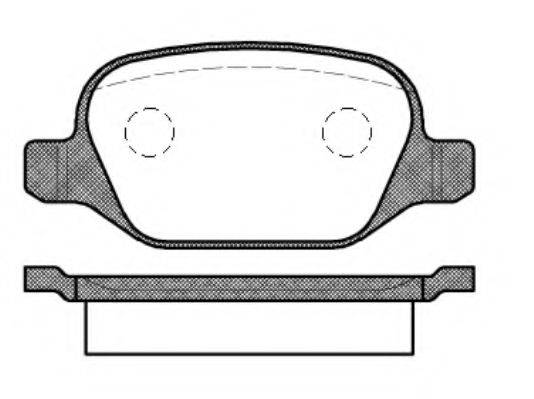 Комплект тормозных колодок, дисковый тормоз REMSA 0727.10