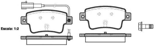 REMSA 119802 Комплект тормозных колодок, дисковый тормоз