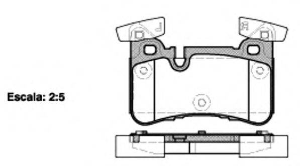 Комплект тормозных колодок, дисковый тормоз REMSA 1429.00