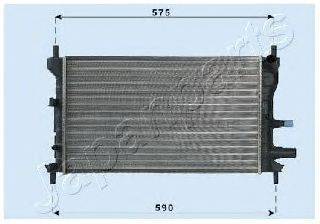 Радіатор, охолодження двигуна JAPANPARTS RDA053060