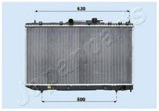 Радіатор, охолодження двигуна JAPANPARTS RDA153007