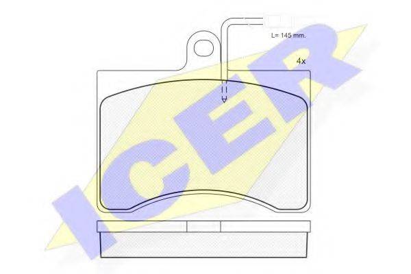 ICER 140322 Комплект тормозных колодок, дисковый тормоз