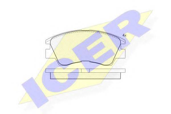 ICER 140791 Комплект тормозных колодок, дисковый тормоз