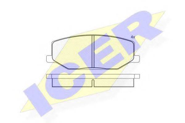 ICER 180468 Комплект тормозных колодок, дисковый тормоз