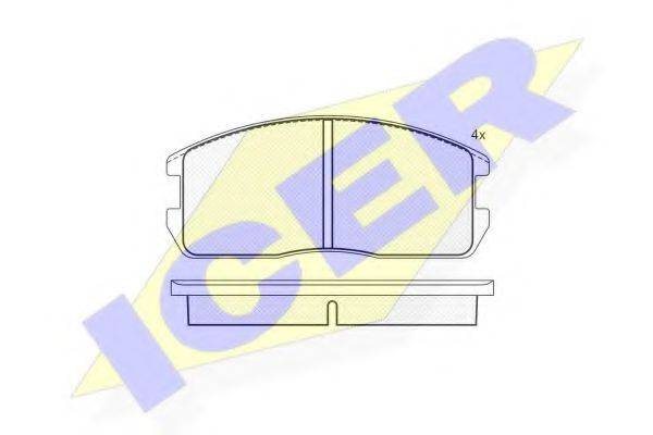 ICER 180497 Комплект тормозных колодок, дисковый тормоз