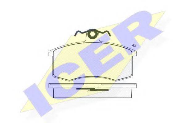 ICER 180552 Комплект тормозных колодок, дисковый тормоз