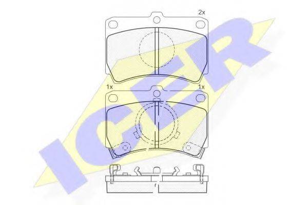 ICER 180611 Комплект тормозных колодок, дисковый тормоз