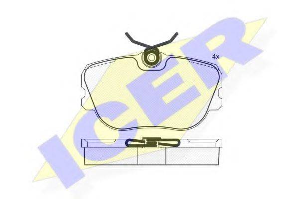 ICER 180744 Комплект тормозных колодок, дисковый тормоз