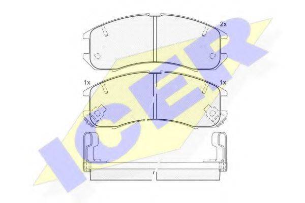 ICER 180795 Комплект тормозных колодок, дисковый тормоз