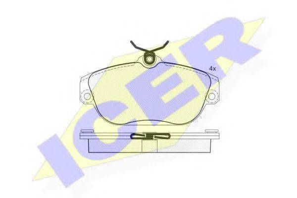 ICER 181015 Комплект тормозных колодок, дисковый тормоз