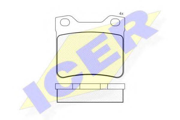 ICER 181109 Комплект тормозных колодок, дисковый тормоз