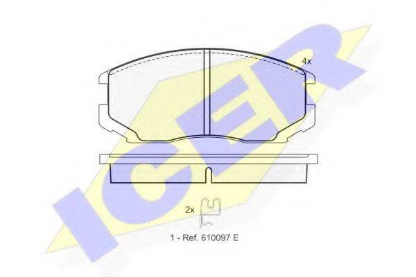 ICER 181129 Комплект тормозных колодок, дисковый тормоз