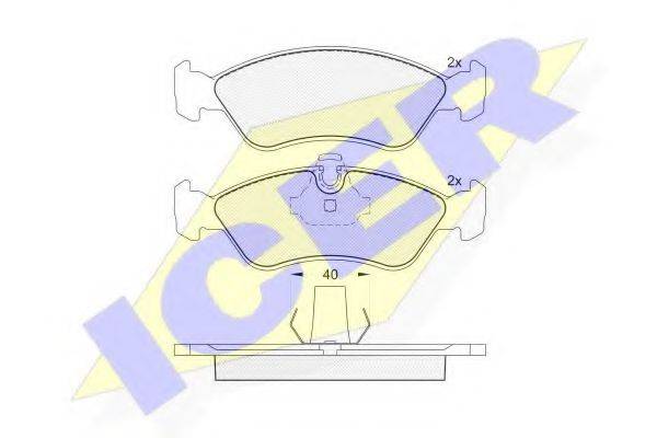 ICER 181152 Комплект тормозных колодок, дисковый тормоз