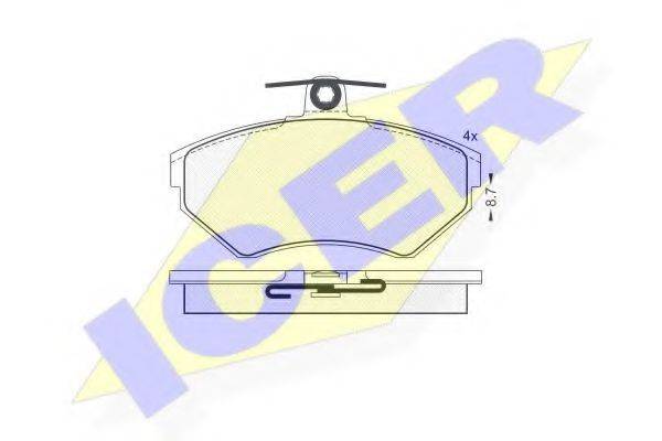 ICER 181156 Комплект тормозных колодок, дисковый тормоз