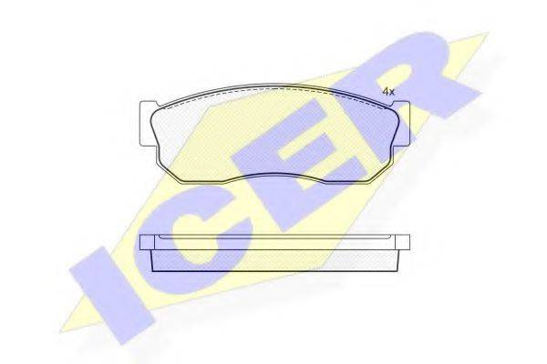 ICER 181252 Комплект гальмівних колодок, дискове гальмо